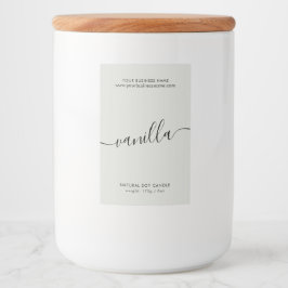 Modernes Grauskriptkronenlabel Lebensmitteletikett