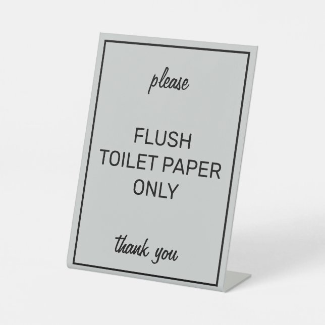 Modernes Gray Bad Septic Pedestzeichen Sockelschild (Vorderseite)
