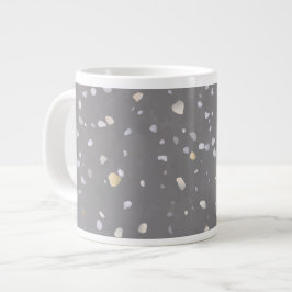 Modernes Gray Terrazzo Jumbo-Tasse