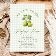Modernes Green Gingham Perfect Pear Brautparty