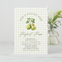 Modernes Green Gingham Perfect Pear Brautparty