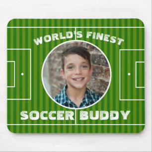 Modernes Green Soccer Sports Field Custom Foto Mousepad