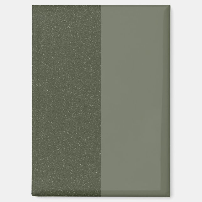Modernes Green Split Custom Magnet (Vorderseite)