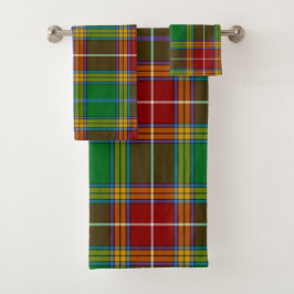 Modernes Green Tartan Kariert Bath Handtuch Set