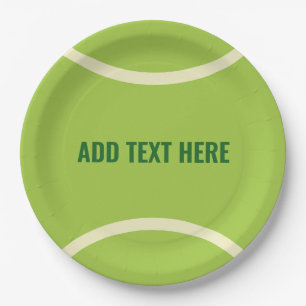 Modernes Green Tennis Ball Party Pappteller