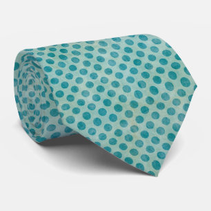 Modernes Green und Aquamarines Polka Dot Muster Krawatte