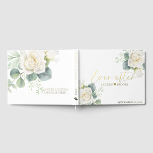 Modernes Greenery Floral Bridal Hochzeitstorch Gästebuch