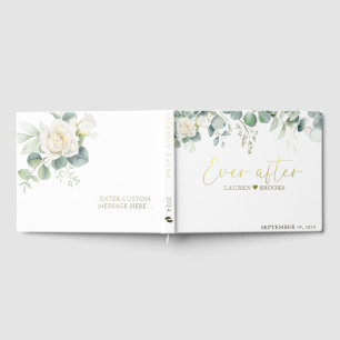 Modernes Greenery Floral Bridal Hochzeitstorch Gästebuch
