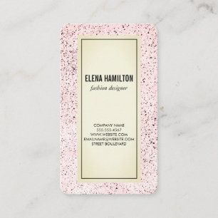 Modernes Grenzgeflecht-Muster rosa Visitenkarte