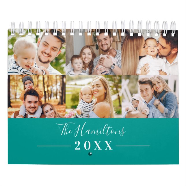 Modernes Grid Collage Foto Family 2022 Kalender (Titelbild)