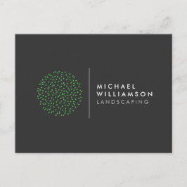 Modernes Grödner Landscaping Shrub Logo Dunkelgrau Postkarte