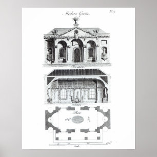 Modernes Grotto, von "Grotesque Architecture oder  Poster