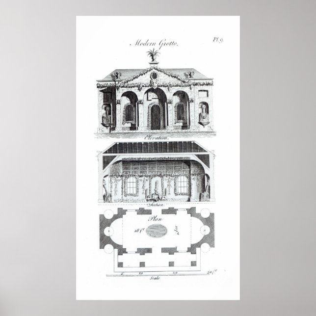 Modernes Grotto, von "Grotesque Architecture oder  Poster (Vorne)