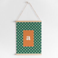 Modernes, grün geometrisch Vintages Retro