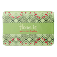 Modernes Grün mit roter Blüte