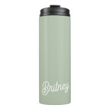 Modernes, grün Personalisiertes Monogramm und Name