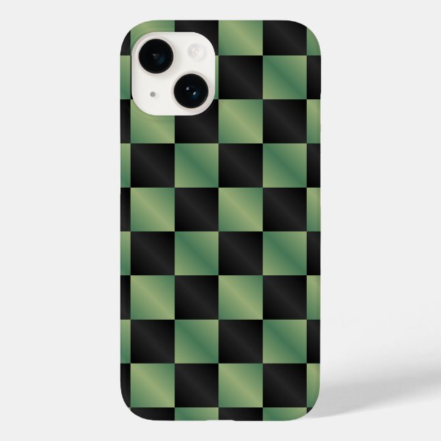 Modernes, grün-schwarzes Licht Case-Mate iPhone 14 Hülle (Rückseite)