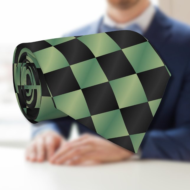 Modernes, grün-schwarzes Licht Krawatte (Von Creator hochgeladen)