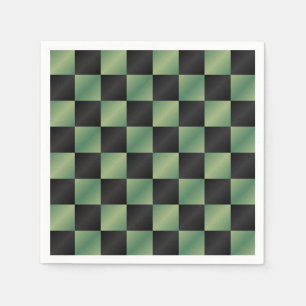 Modernes, grün-schwarzes Licht Serviette