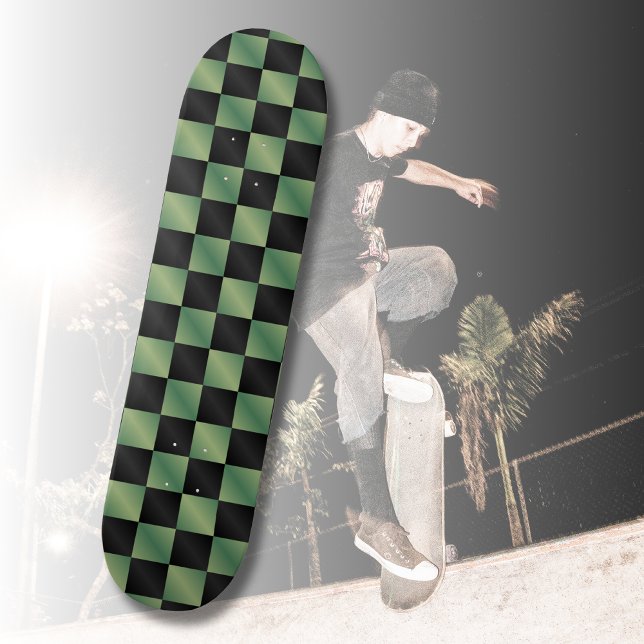 Modernes, grün-schwarzes Licht Skateboard (Von Creator hochgeladen)