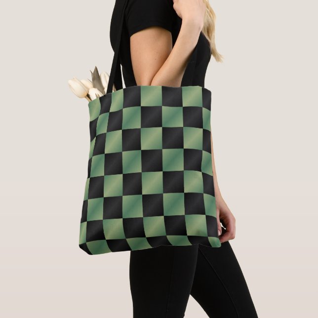 Modernes, grün-schwarzes Licht Tasche (Von Nahem)
