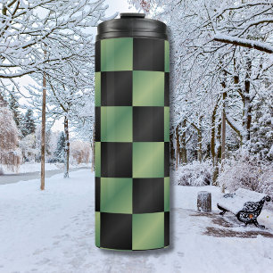 Modernes, grün-schwarzes Licht Thermosbecher