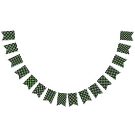 Modernes, grün-schwarzes Licht Wimpelkette