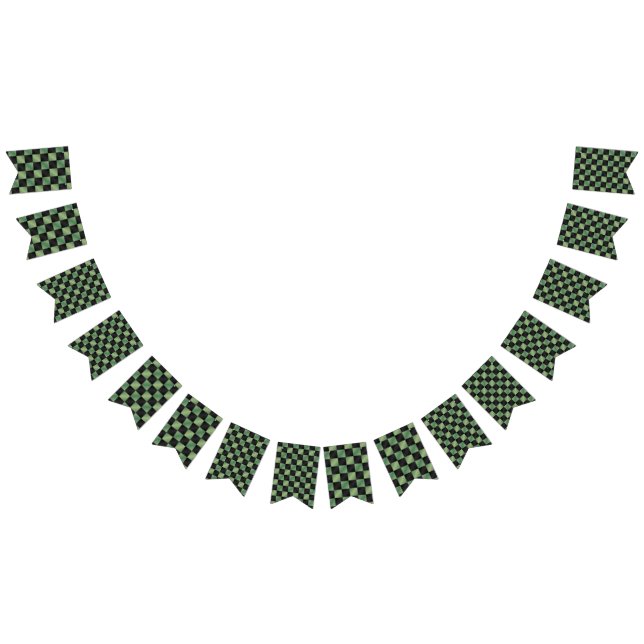 Modernes, grün-schwarzes Licht Wimpelkette (Alle)