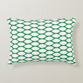 Modernes, grün-weißes Muster Akzent Pillow Dekokissen