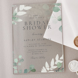 Modernes Grünes Frühling Brautparty Acryleinladungen