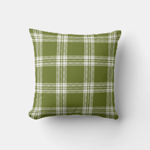 Modernes grünes Tartan Kariertes Kissen