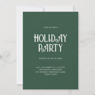 Modernes Grünes Weihnachtsfest-Party Einladung
