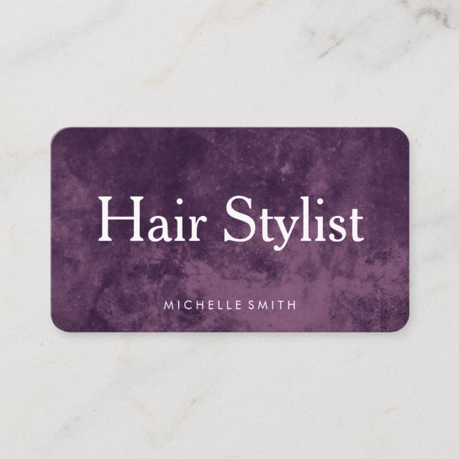 Modernes Grunge Hair Stylist Visitenkarte (Vorderseite)