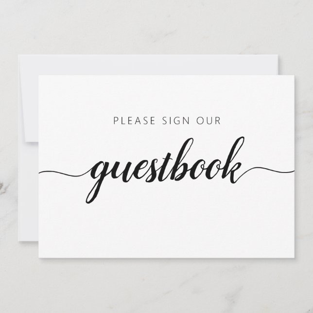 Modernes Guestbook-Zeichen (Vorderseite)