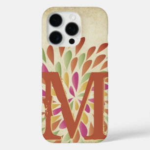 Modernes Gum Drop Blume Rosa Orange Monogramm title_seo2