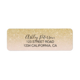 Modernes gürtelgoldenes Glitzer ombre blush pink