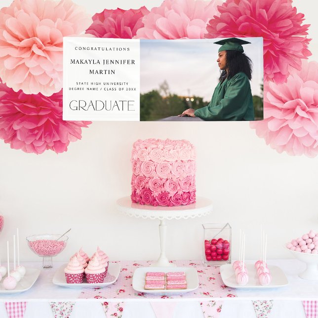 Modernes H-Foto-Graduate-Banner - weiß Banner (Von Creator hochgeladen)