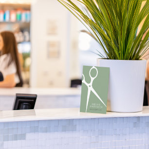 Modernes Haar Stylist Graphic Green Visitenkarte