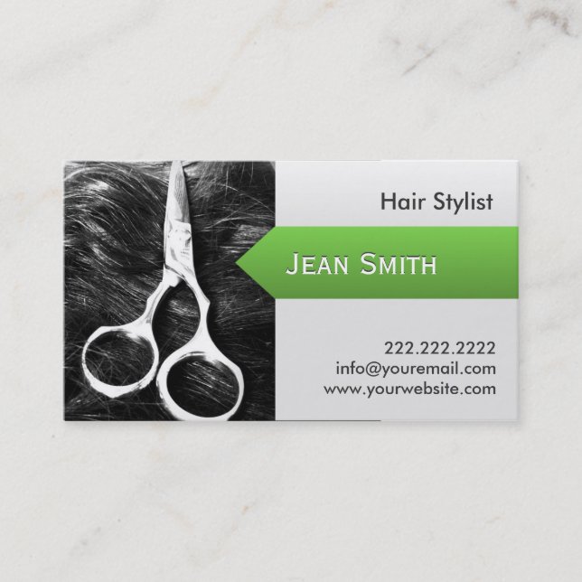 Modernes Haar u. Scissor Friseur-Visitenkarte Visitenkarte (Vorderseite)
