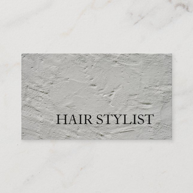 Modernes Hair Stylist Grau Wall Design Beruflich Visitenkarte (Vorderseite)