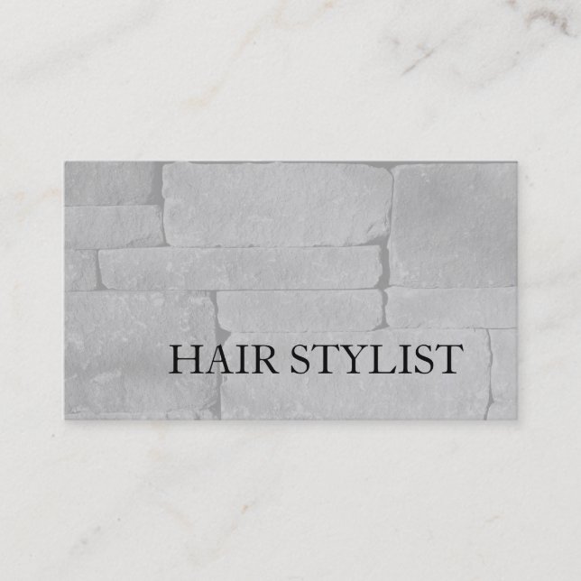 Modernes Hair Stylist Grau Wall Design Beruflich Visitenkarte (Vorderseite)