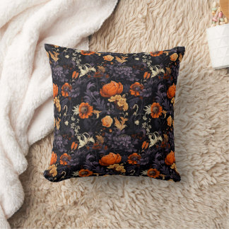 Modernes Halloween Botanisches Blumenkissen Kissen
