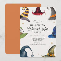 Modernes Halloween Orange Wizard Party