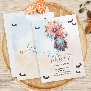 Modernes Halloween-Party mit farbenfrohen Pastellf Einladung