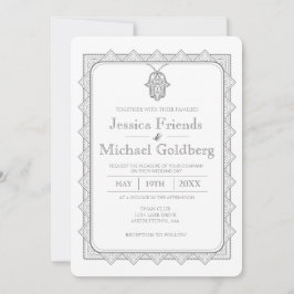 Modernes hamsa geometrische Hochzeitseinladung Einladung