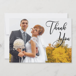 Modernes handgeschriebenes Hochzeitsszenario Foto  Karte