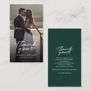 Modernes handgeschriebenes Hochzeitstag Foto Viele Mitteilungskarte