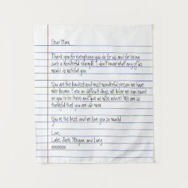 Modernes handgeschriebenes Letter Notebook-Papier  Wandteppich