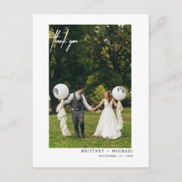 Modernes, handgeschriebenes, minimales Foto Postkarte
