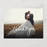 Modernes handgeschriebenes Newlyweds Foto Vielen D